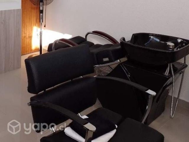 sillón y carro ayudante para peluquería