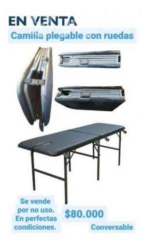 Camilla plegable con ruedas