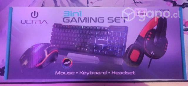 Kit Combo Gamer 3 en 1Audifonos+Teclado+Mou