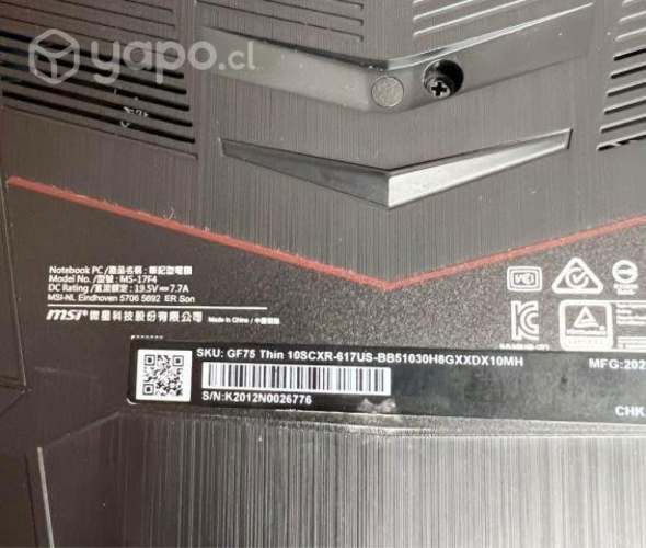 Notebook Gamer Msi GF75