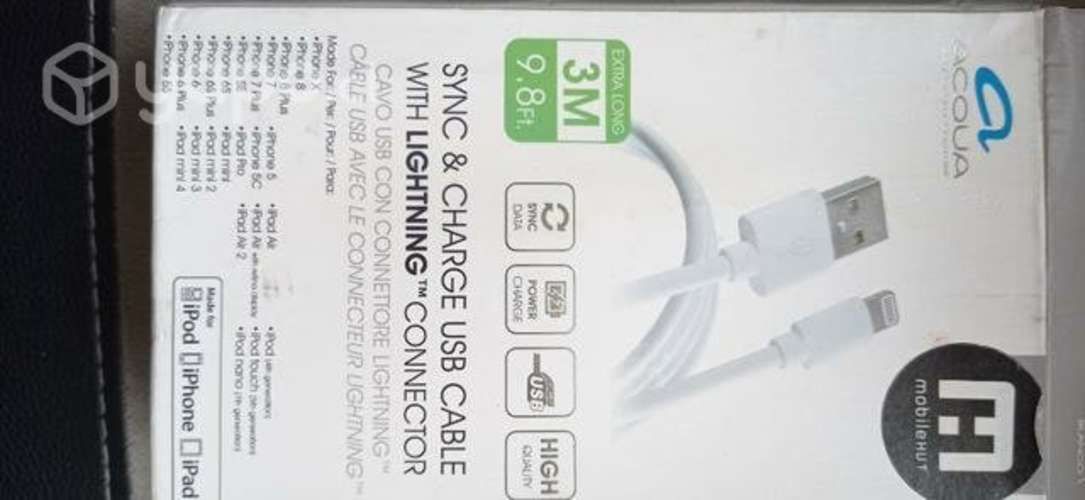 Cargador IPhone cable 3 mts