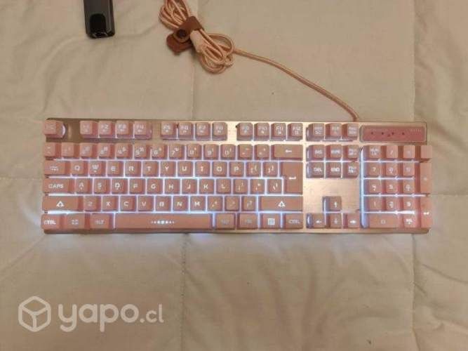 Teclado Gamer Fantech K613L Sakura Pink Edition, L