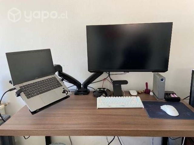 Soporte doble para monitor y notebook