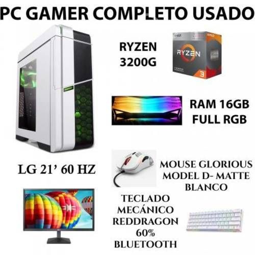 Set PC gamer, 3200g 16 ram pantalla+teclado+mouse