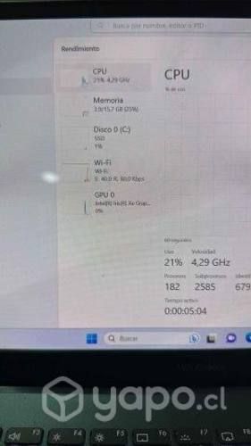Zeenbook i7 11va 16b ram 512 SSD