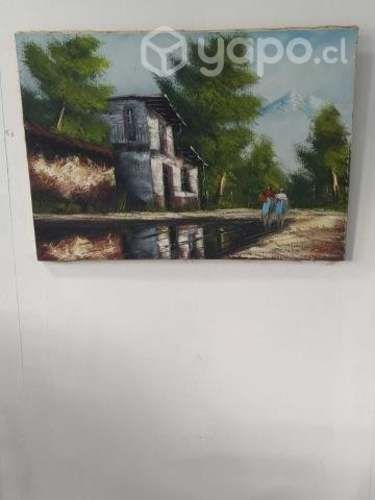 Cuadro Oleo en tela, Paisaje Campestre