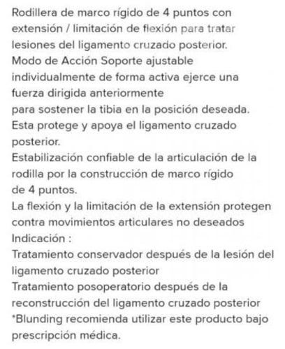 Rodilleras derecha talla L