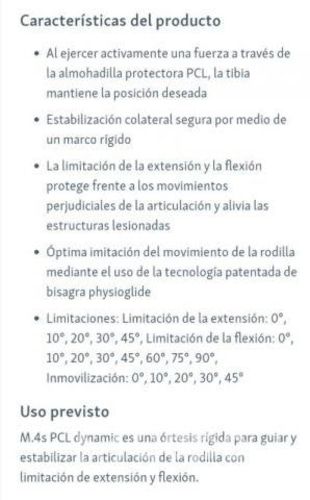 Rodilleras derecha talla L