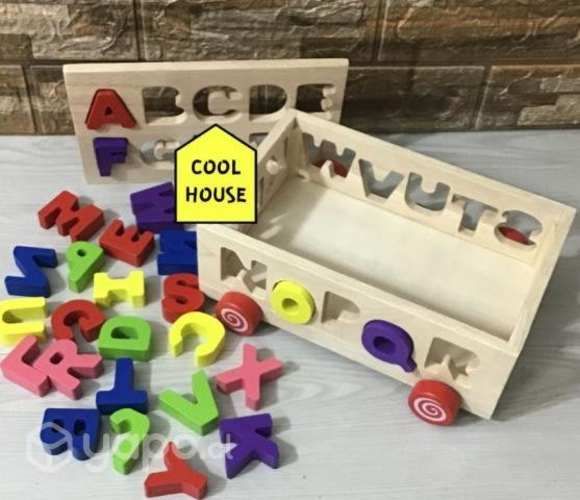 Auto abecedario Didáctico de madera