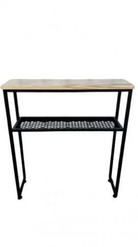 Mesa De Arrimo Industrial Doble Cubierta Madera