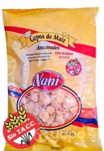 Cereal copo de maíz sin glutrn
