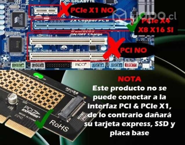 Tarjeta adaptadora JEYI M.2 NVME a PCI Express
