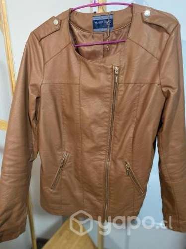 Chaqueta Marittimo N°38 cafe claro similar a cuero