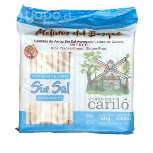 Galleta arroz carilo sin sal