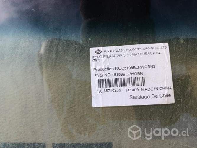 Parabrisas Delantero Ford Fiesta 2009 al 2014