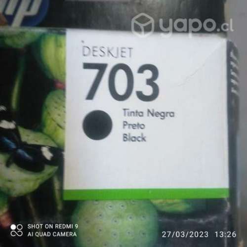 Tinta HP 703 black original