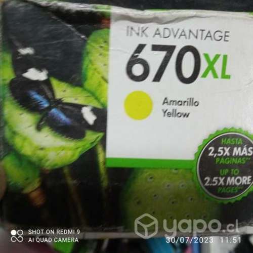 Tintas HP diversos modelos originales de alta