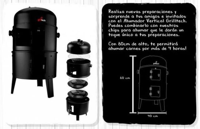 Ahumador/parrilla vertical
