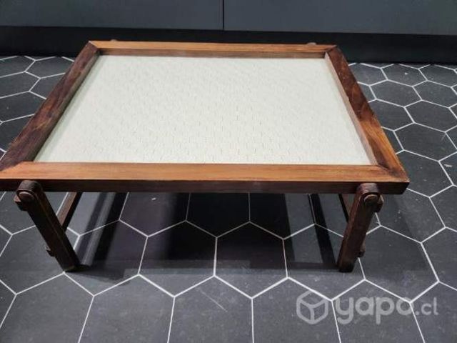 Bandeja madera vidrio plegable