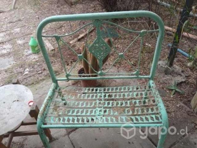 2 sillones de terraza fierro sólido antiguos