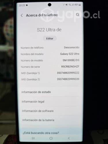 S22 Ultra Casi Nuevo