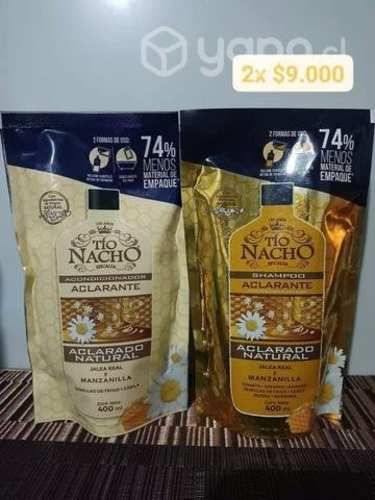 Shampoo y acondicionador, desodorantes, cremas.