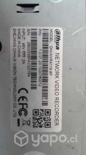 Gabador de camaras de seguridad NVR 8 canales POE