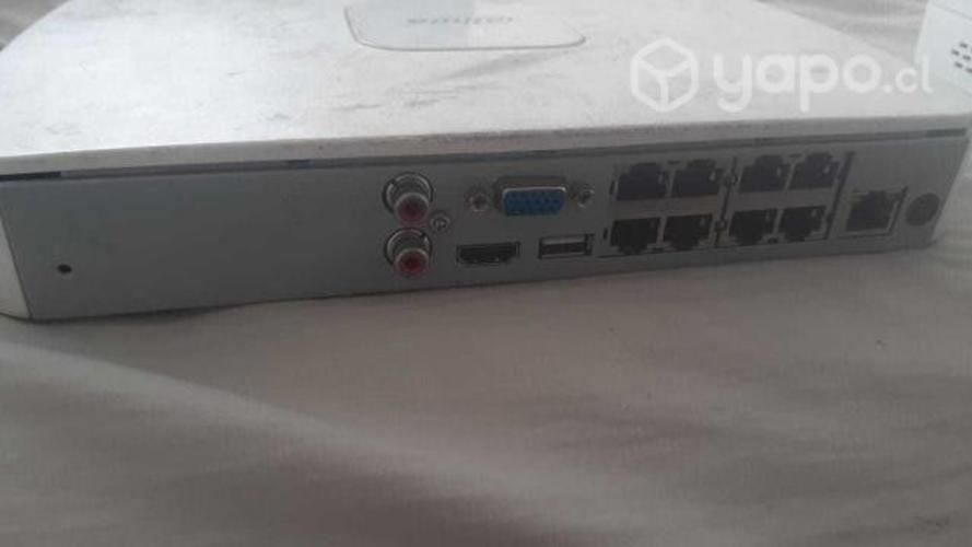 Gabador de camaras de seguridad NVR 8 canales POE