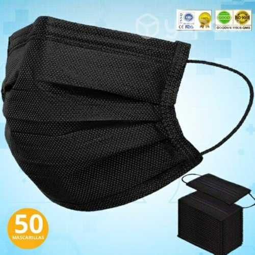 Caja 50PCS Mascarilla negra certificada