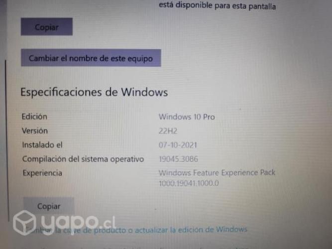 Notebook lenovo Intel core i5
