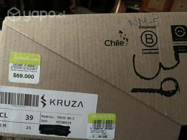 Original zapatillas kruza negro verde embalada