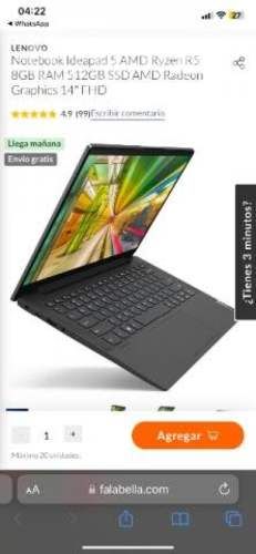 notebook Lenovo poco uso