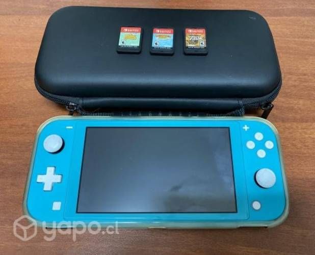 Nintendo Switch Lite Turquesa, 3 juegos originales