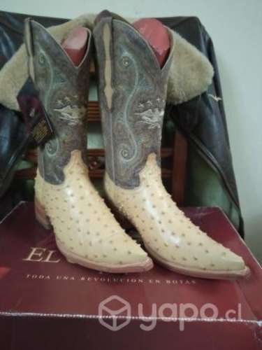Botas Texanas cuero de avestruz genuino US