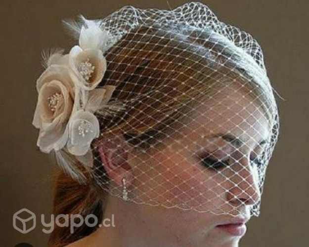 Lote de 7 velos, sombreros, velos novia