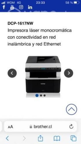 Multifuncional brother DCP-1617NW con wifi