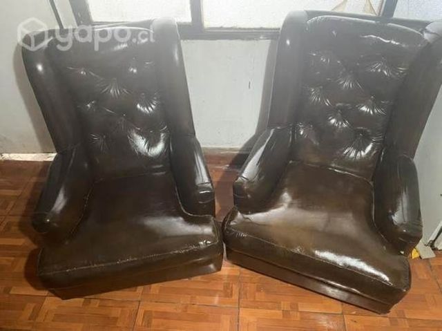 Sillones antiguos de cuero