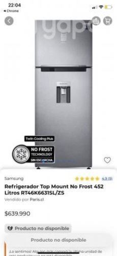 Refrigerador Samsung Modelo RT46K6631SL