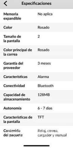 Reloj Inteligente W26 Smartwatch Bluetooth Rosado