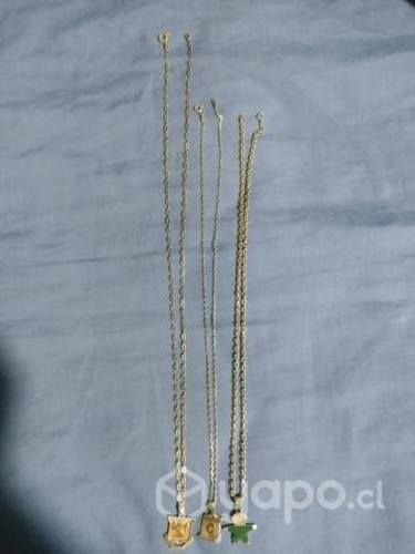 3 cadenas de plata