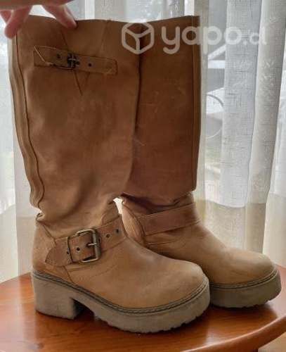 Botas cuero camel 37