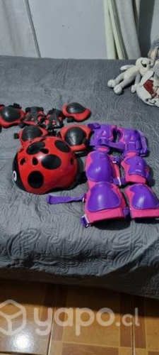 Patines de soy luna y protectores de lady bug