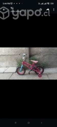 Bicicleta niña con ruedas de apoyo