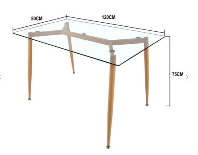 Mesa comedor vidrio templado