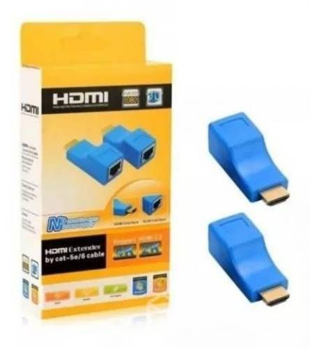 Adaptador Hdmi 30m Sobre Cat 5e 6e Utp Red Rj45