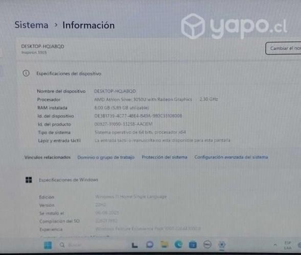 Espectacular Dell 3505 Athlon hasta 3,2 Ghz/8GB/25