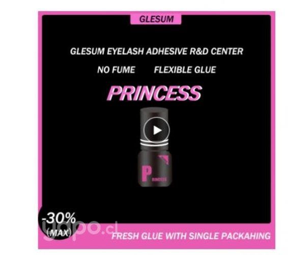 Glesum princess pegamento pestañas pelo a pelo