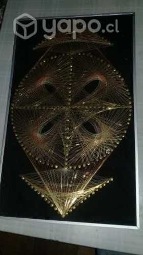 Cuadro tejido antiguo. 52x32