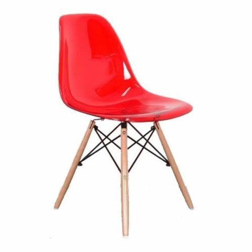 SIlla EAMES Transparente Color Rojo