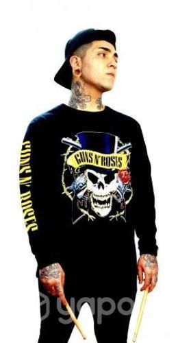 Polera guns n roses skull manga larga // lucyrock